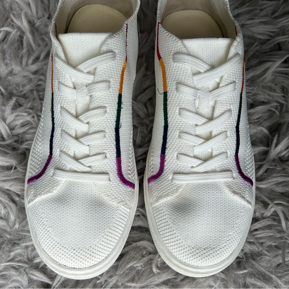 Vivaia Kama rainbow white lace up sneakers women’s shoe size 8 - Picture 4 of 11